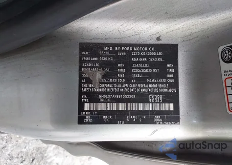 2011 Ford Transit Connect Xl from USA, damaged, VIN NM0LS7AN8BT052209